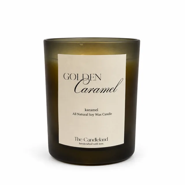 Golden Caramel Buzlu Bardak Mum