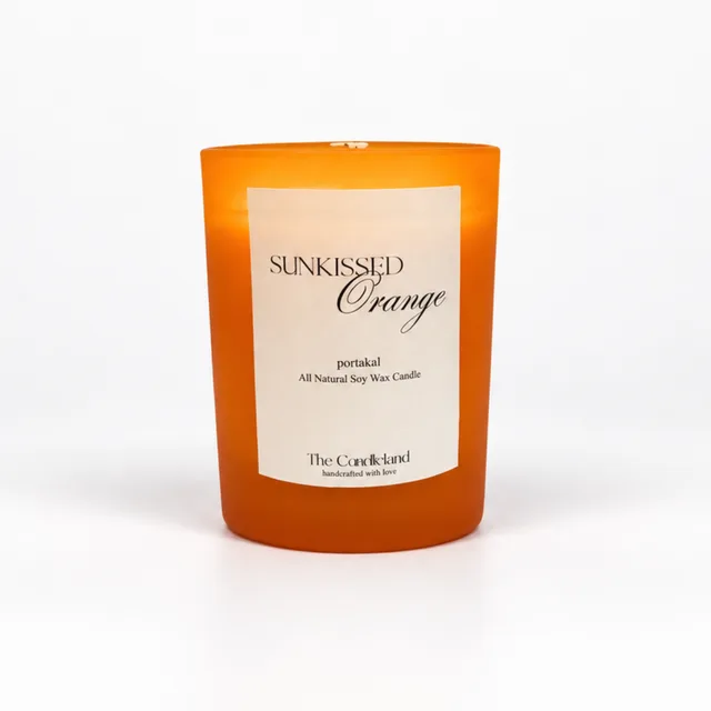 Sunkissed Orange Buzlu Bardak Mum