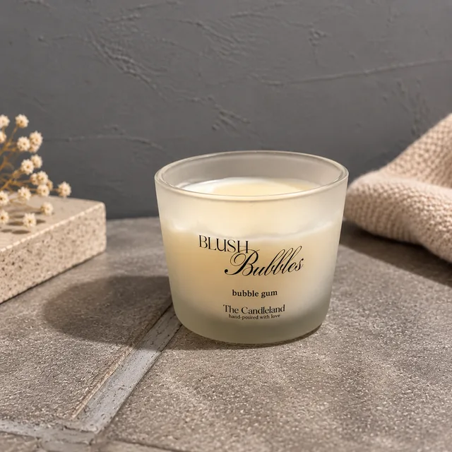 Blush Bubbles Tasarım Mum 3