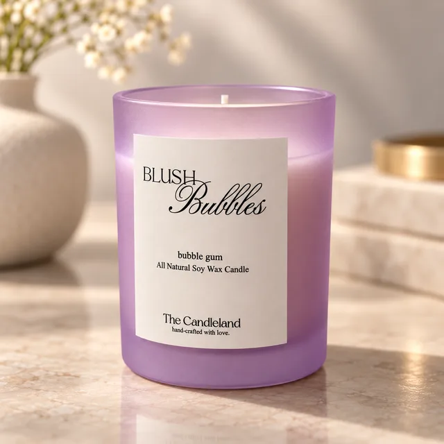 Blush Bubbles Buzlu Bardak Mum 3